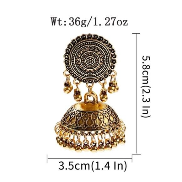 Indian Jewelry  Earrings Piercing Vintage - Picture 6 of 6